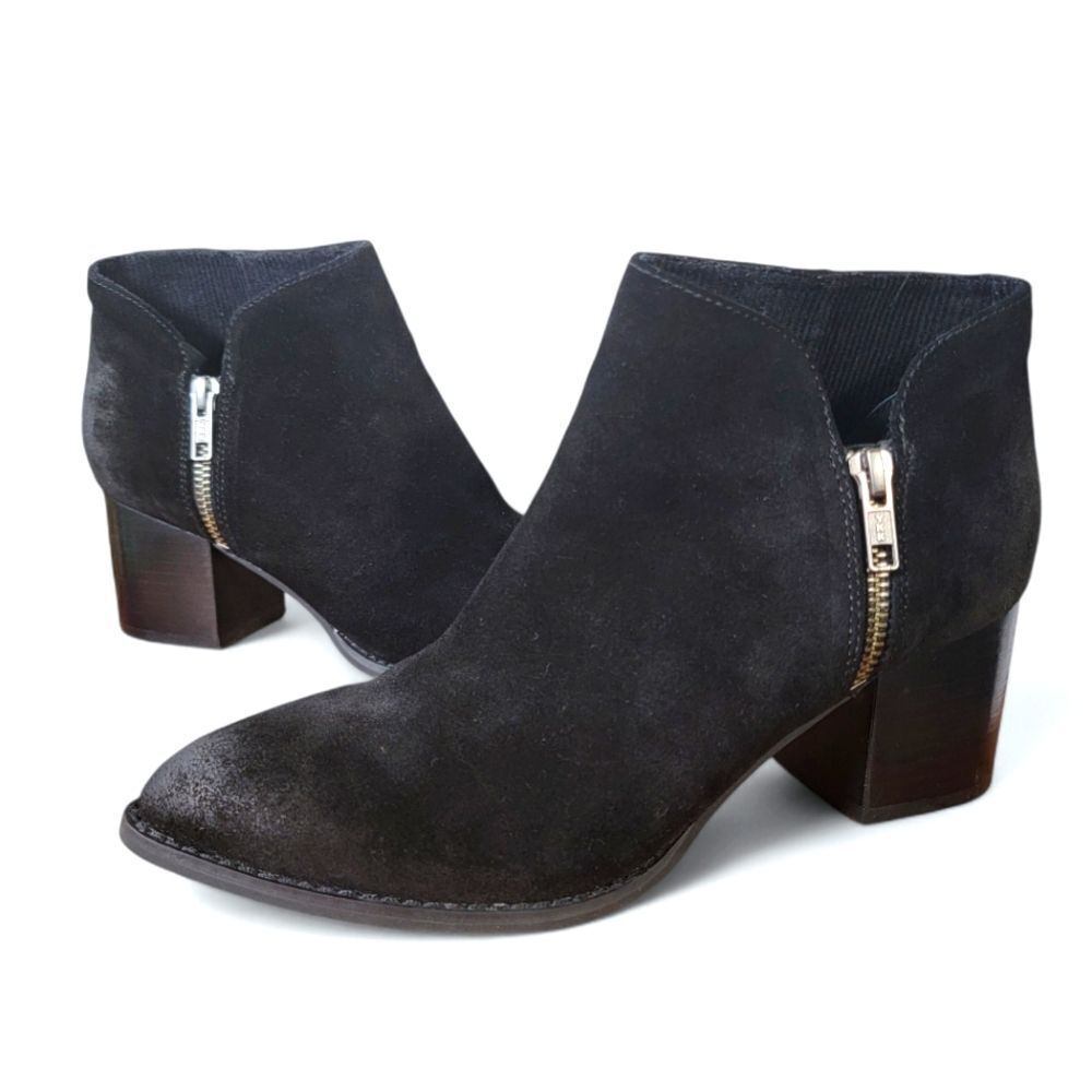 Seychelles Chapparal Oil Rubbed Black Leather Ankle Boots Women's Size 6.5 boho